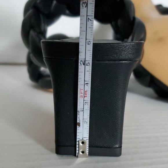 H & M HEELED Sandals Mules Braided Slip On HEELS Shoes PUMPS WOMEN'S WOMAN'S  6 - Picture 9 of 16